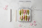 Luxury unboxing acrylic box gold butterfly garden chrome green pink custom press-on nails packaging — LuxepressCo