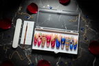 Luxury unboxing acrylic box pink red blue marble gold foil heart charm press-on nails with accessories — LuxepressCo