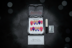LuxepressCo galaxy aurora custom press-on nails unboxing acrylic box with accessories