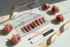 Luxury acrylic box unboxing leopard floral gold charm custom press-on nails with accessories — LuxepressCo