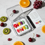 Luxury unboxing acrylic nail box tropical fruit press-on nails with kiwi orange cherry grape props — LuxepressCo